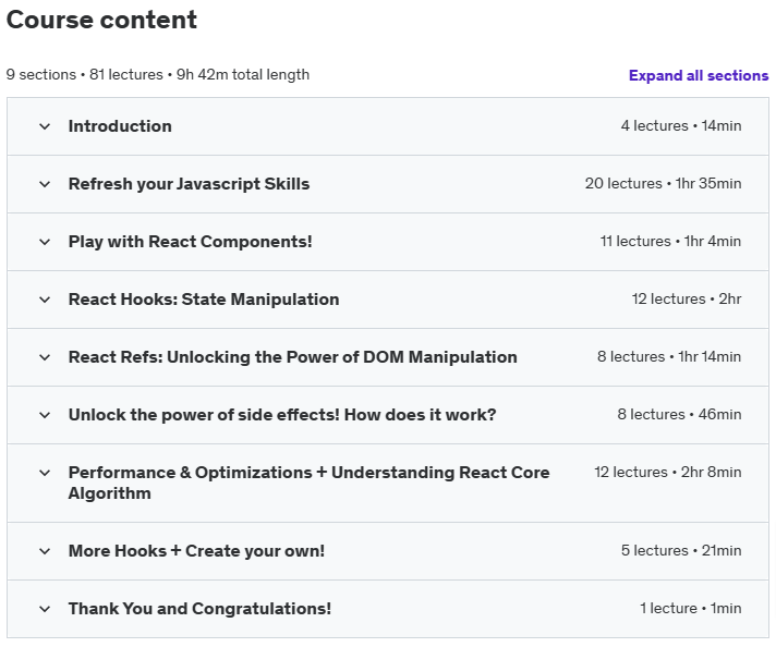 Course topics · Udemy — [Master Class] Deep Dive into React 18 + Typescript 2024-4