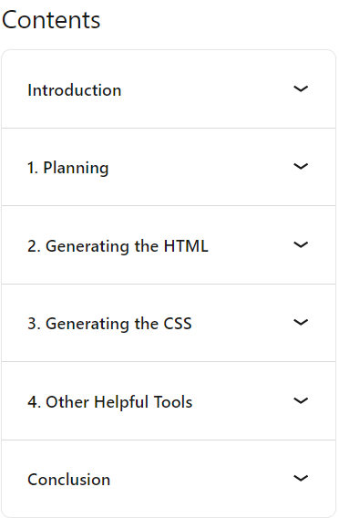 Course topics · HTML, CSS, and Generative AI: Speed Up Your Process 2024-2