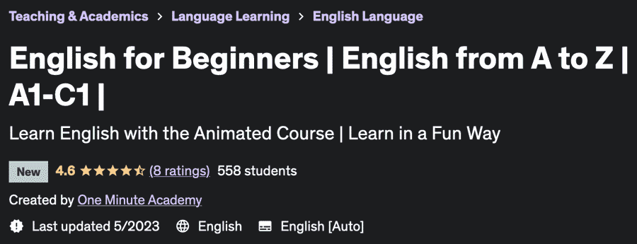 Pictures · Udemy — English for Beginners | English from A to Z | A1-С1 | 2023-5