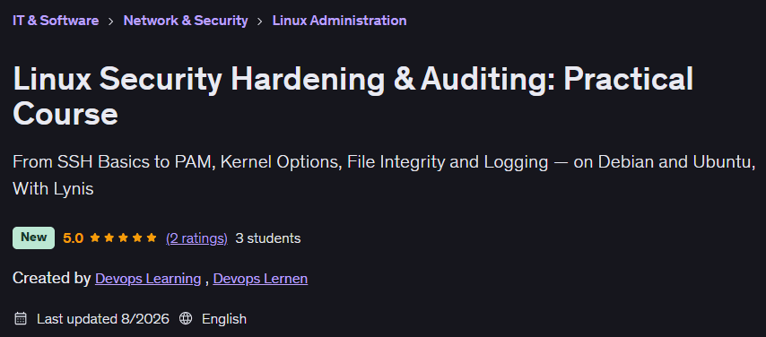 تصاویر · Linux سیکورٹی ہارڈنگ اور اکاؤنٹنگ: عملی کورس 2026-8