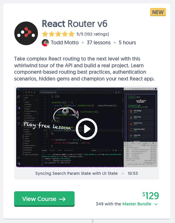 Pictures · Ultimate Courses — React Router v6 2021-6