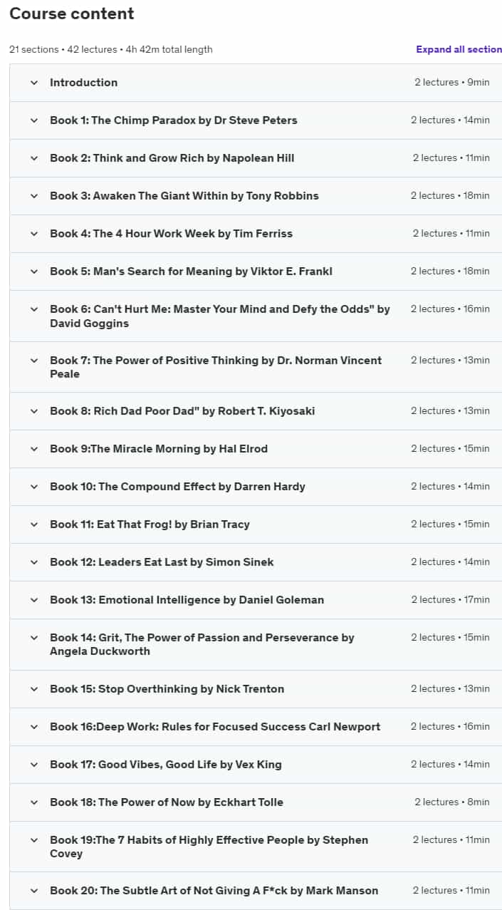 Course topics · Udemy — Mind Mapping Mastery: Learn From The Best Books Of All Time 2024-10
