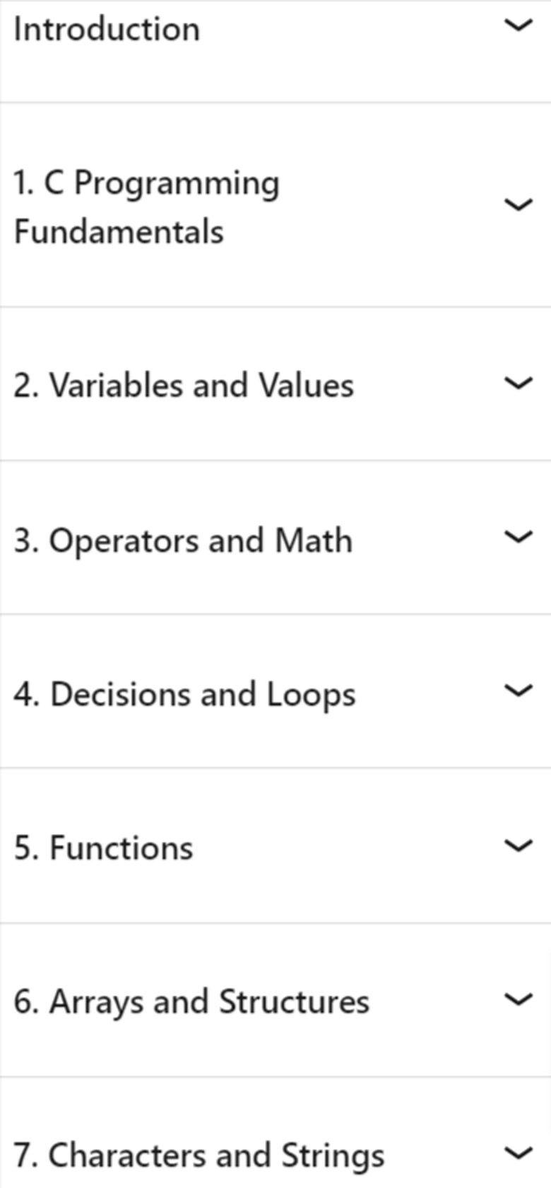 Course topics · Complete Guide to C Programming Foundations 2024-3