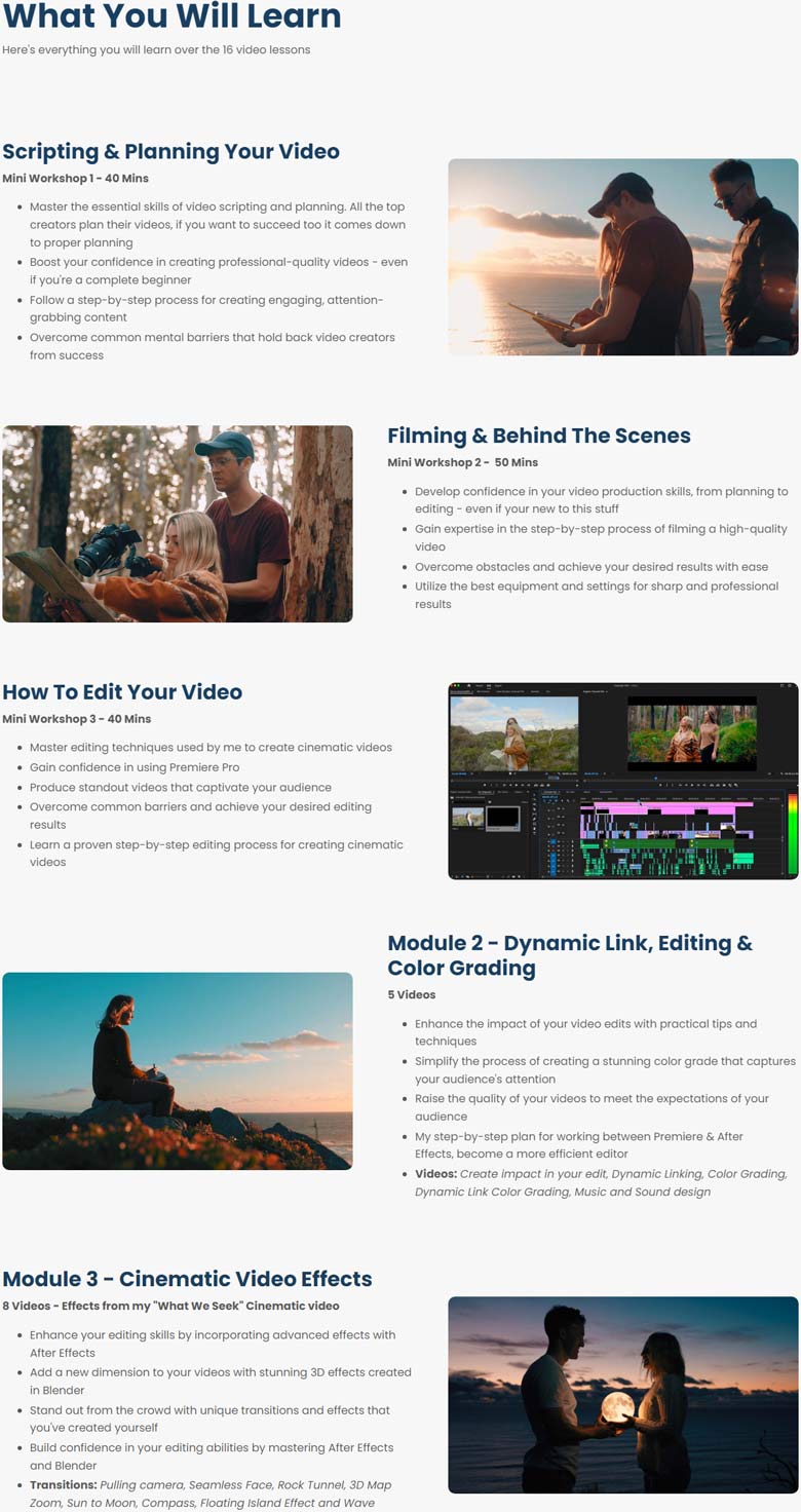Course topics · FlatpackFX – Travel Effects Pro 2023-7
