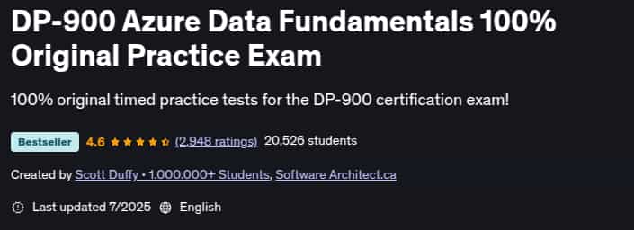 Pictures · Udemy — DP-900 Azure Data Fundamentals 100% Original Practice Exam 2025-7