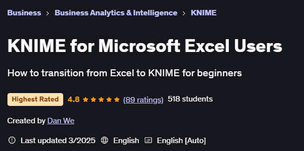 Pictures · Udemy — KNIME for Microsoft Excel Users 2022-6