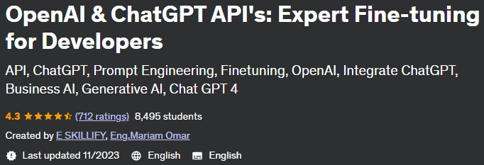 Pictures · OpenAI & ChatGPT API’s: Expert Fine-tuning for Developers 2023-11