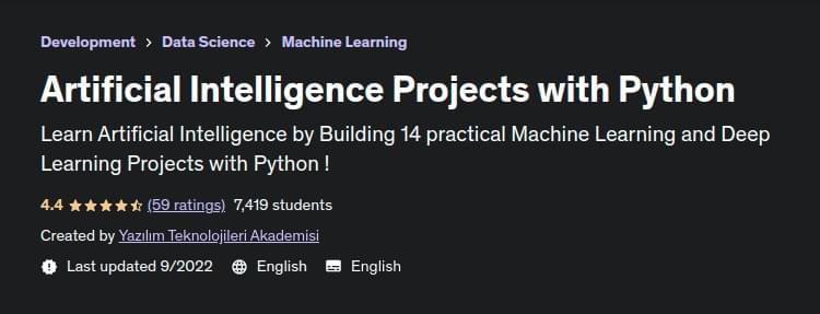 Pictures · Udemy — Artificial Intelligence Projects with Python 2022-1