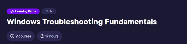 Pictures · Learning Path – Windows Troubleshooting Fundamentals 2022-12