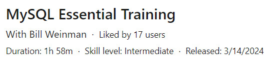Pictures · MySQL Essential Training 2024-3