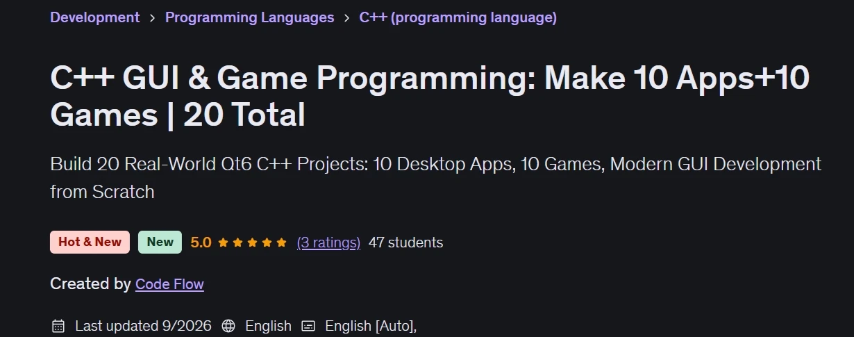 Pictures · C++ GUI & Game Programming: Make 10 Apps+10 Games | 20 Total 2026-9