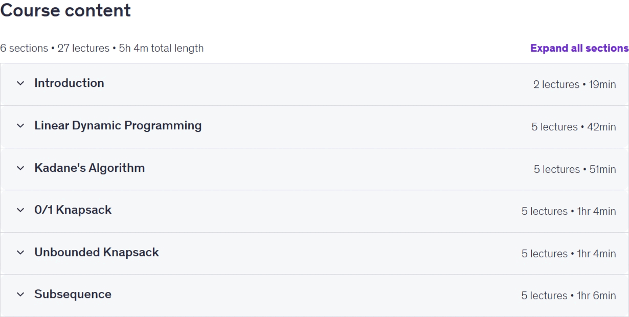 Course topics · Dynamic Programming Made Easy: A Step-by-Step Beginner Guide 2026-9