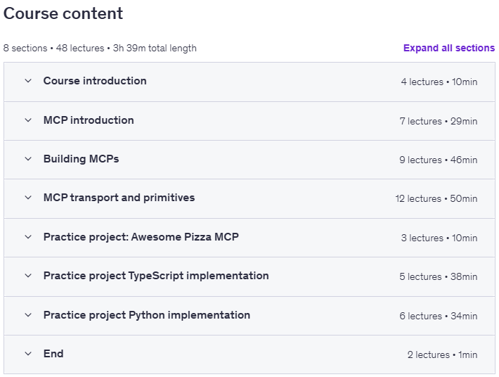 Temas del curso · MCP para devs – Protocolo de Contexto de Modelo Maestro – Pythony TS 2025-10