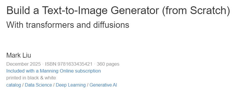 Bilder · Manning – Build a Text-to-Image Generator (von Scratch) 2025
