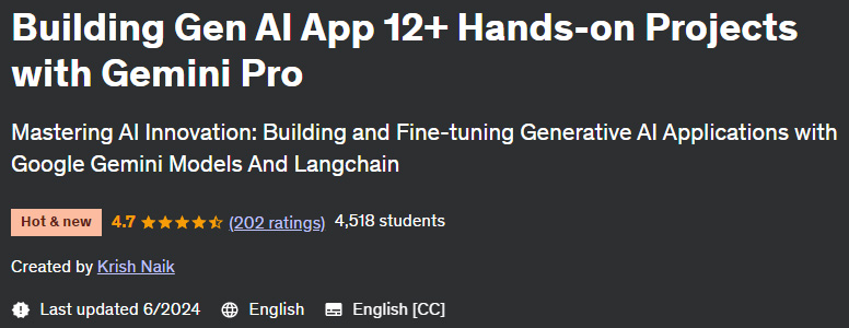 Pictures · Building Gen AI App 12+ Hands-on Projects with Gemini Pro 2024-6