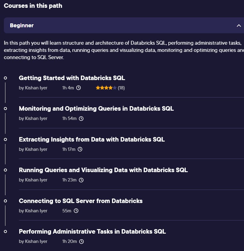 Course topics · Databricks SQL 2023-3