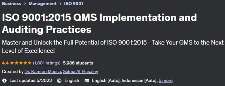 Pictures · Udemy — ISO 9001:2015 QMS Implementation and Auditing Practices 2022-2