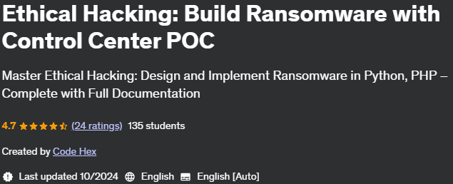 Pictures · Udemy — Ethical Hacking: Build Ransomware with Control Center POC 2024-8