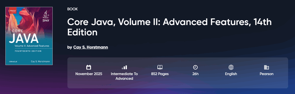 चित्र · Oreilly – Core Java, Volume II: उन्नत सुविधाएँ 2026