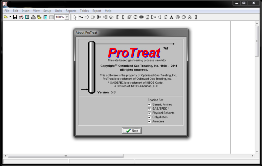 Pictures · Optimized Gas Treating ProTreat 5.0