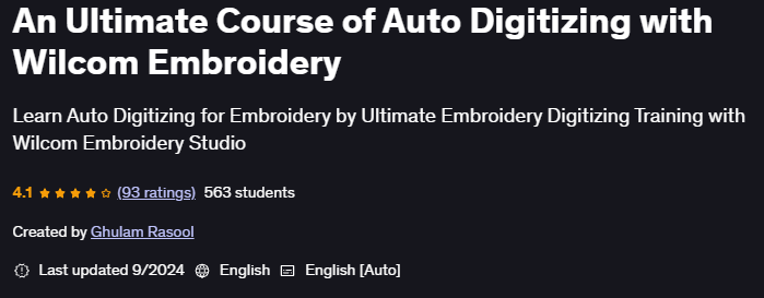 الصور · دورة أخيرة في الرقمنة التلقائية مع Wilcom Embroidery 2021-3