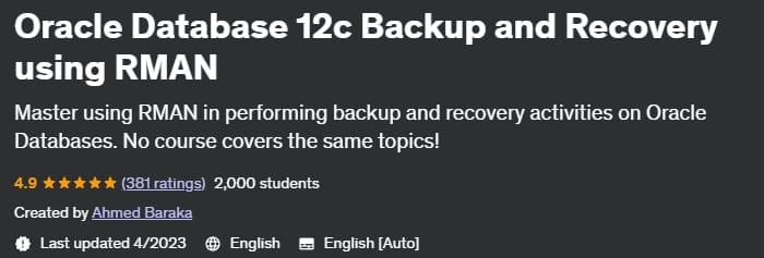 Pictures · Oracle Database 12c Backup and Recovery using RMAN 2020-9