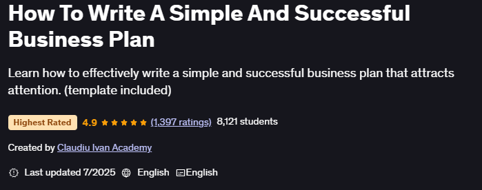 Pictures · Udemy — How To Write A Simple And Successful Business Plan 2021-9