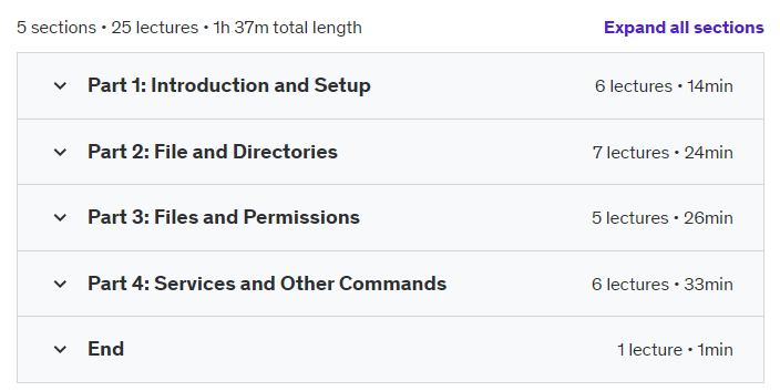 Course topics · Udemy — Linux for Cloud Engineers and Devops 2024-10