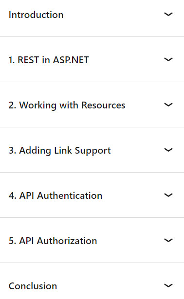 Course topics · LinkedIn — Building and Securing Restful APIs in .NET 2024-6
