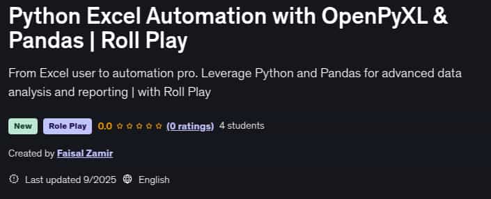 Pictures · Udemy — Python Excel Automation with OpenPyXL & Pandas | Roll Play 2025-9