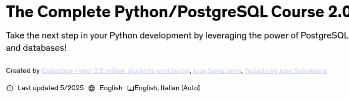 Pictures · The Complete Python/PostgreSQL Course 2.0 2025-5