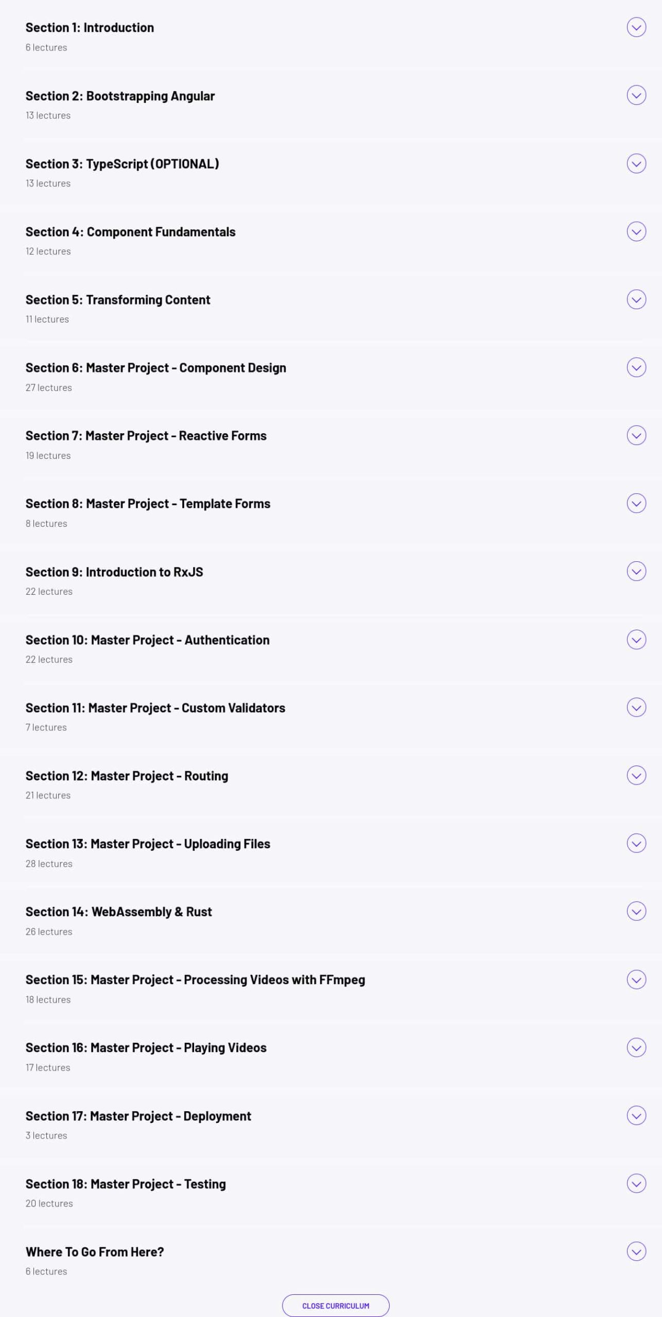Course topics · ZeroToMastery – Complete Angular Developer: Zero to Mastery 2025-4
