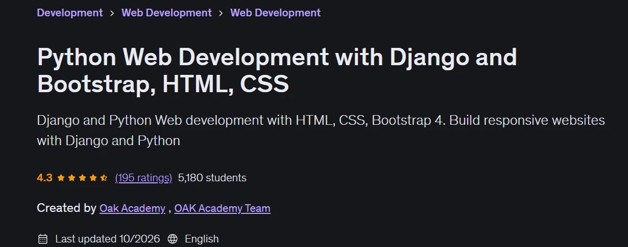 Images · Python Développement Web avec Django et Bootstrap HTML CSS 2026-3
