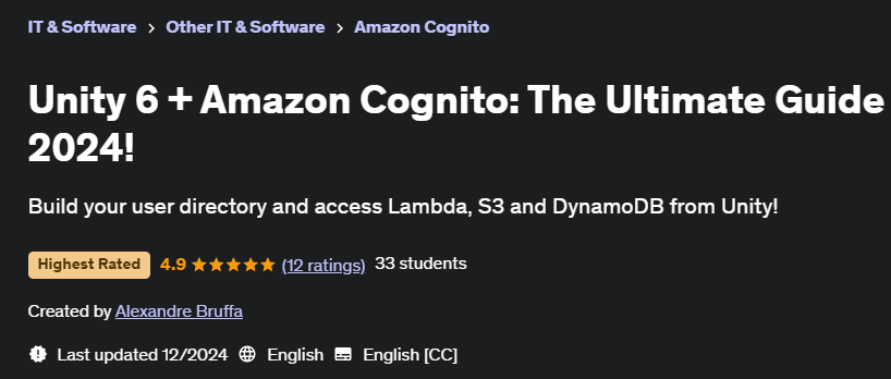 Pictures · Unity 6 + Amazon Cognito: The Ultimate Guide 2024! 2024-9