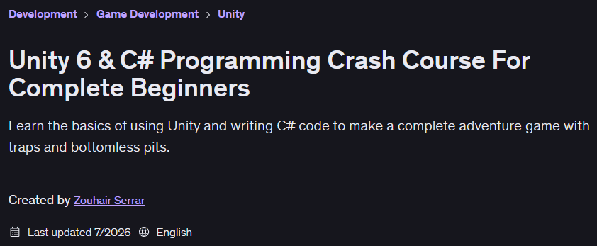Pictures · Unity 6 & C# Programming Crash Course For Complete Beginners 2026-3