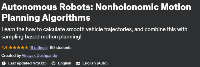 Pictures · Udemy — Autonomous Robots: Nonholonomic Motion Planning Algorithms 2023-4