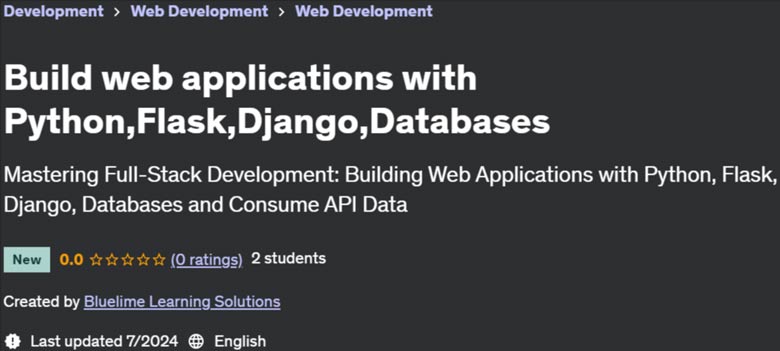 Pictures · Build web applications with Python,Flask,Django,Databases 2024-7