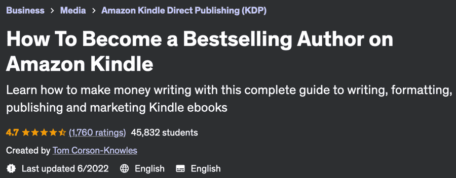 Pictures · Udemy — How To Become a Bestselling Author on Amazon Kindle 2022-6