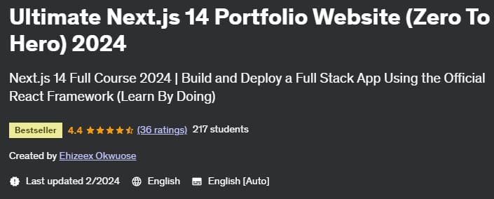 Pictures · Udemy — Ultimate Next.js 14 Portfolio Website (Zero To Hero) 2024 2024-2