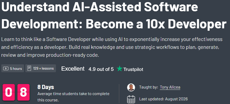 Bilder · ZeroToMastery – Verständnis AI-Assisted Software Development: 10x Entwickler werden 2026-8