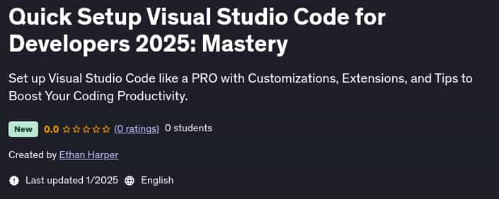 Pictures · Udemy — Quick Setup Visual Studio Code for Developers 2025: Mastery 2025-1