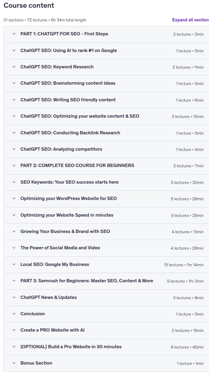 课程主题 · ChatGPT SEO: WordPress SEO 主持人 #1 Google 排名 AI 2025-8
