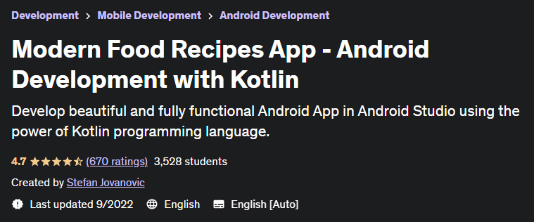 Pictures · Udemy — Modern Food Recipes App – Android Development with Kotlin 2022-9