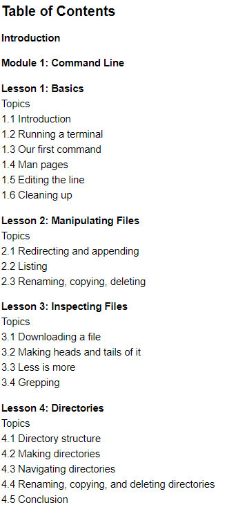 Course topics · Oreilly – Learn Enough Developer Tools to Be Dangerous: Command Line, Text Editor, and Git Version Control Essentials 2022-9