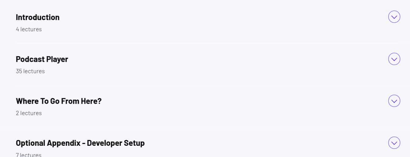 Course topics · ZerotoMastery — Build a Podcast Player with JavaScript, CSS and Node.js 2025-9