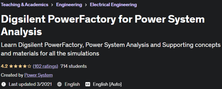 Pictures · Udemy — Digsilent PowerFactory for Power System Analysis 2021-4