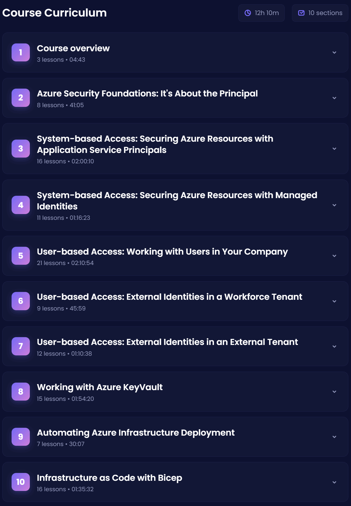موضوعات الدورة · Dometrain – Mastering: Azure للمطورين 2026-4