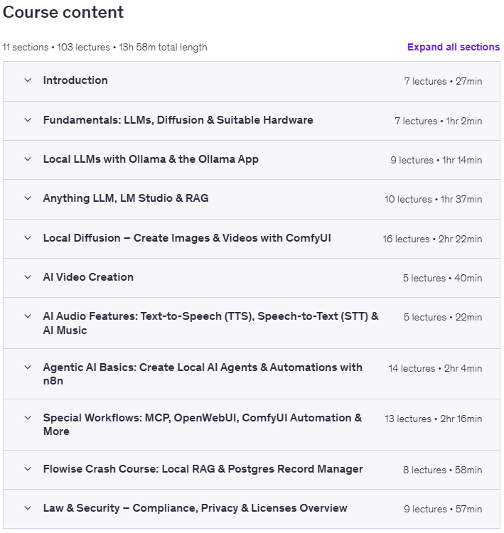Course topics · Local AI Masterclass: LLMs, Diffusion & AI-Agents on Your PC 2025-10