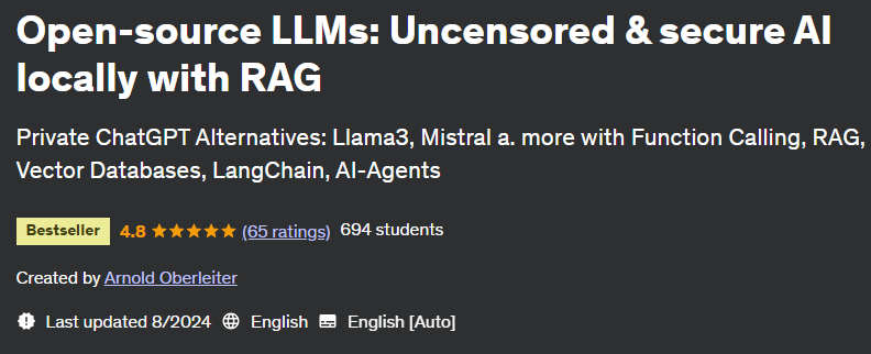Pictures · Open-source LLMs: Uncensored & secure AI locally with RAG 2024-8
