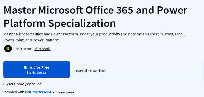 Pictures · Coursera — Master Microsoft Office 365 and Power Platform Specialization 2025-1